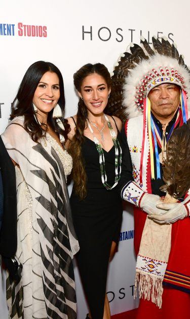Chris Eyre, Joely Proudfit, Q'orianka Kilcher, Chief Phillip Whiteman Jr., Lynette Two Bulls attend the premiere of Entertainment Studios Motion Pictures' "Hostiles" at Samuel Goldwyn Theater on December 14, 2017 in Beverly Hills, California. Photo by Emma McIntyre/Getty Images