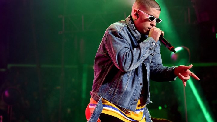 Bad Bunny performs onstage during Calibash Los Angeles 2018 at Staples Center on January 20, 2018 in Los Angeles, California. Photo by Kevin Winter/Getty Images