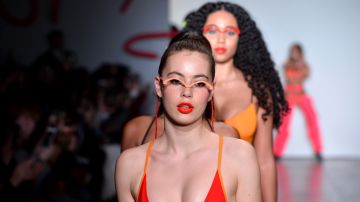 Models walk the runway for Chromat during New York Fashion Week: The Shows at Industria Studios on February 9, 2018 in New York City. Photo by Noam Galai/Getty Images for Chromat