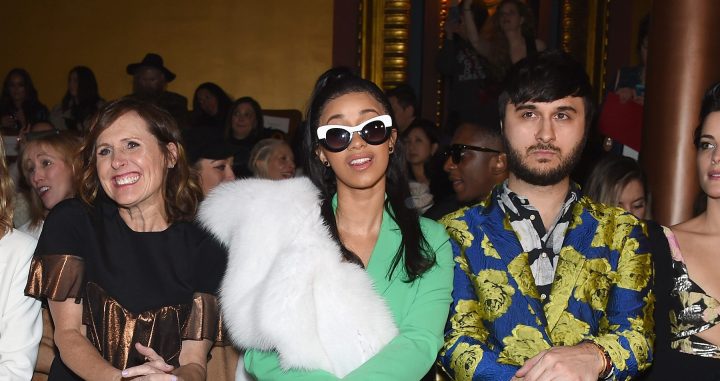 Whoopi Goldberg, Meg Ryan, Molly Shannon, Cardi B, Brad Walsh and Jaimie Alexander attend the Christian Siriano fashion show during New York Fashion Week at Grand Lodge. Photo by Dimitrios Kambouris/Getty Images