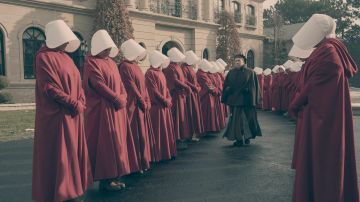 "The Bridge" Episode 109 of 'The Handmaid's Tale.' Offred embarks on a dangerous mission for the resistance. Janine moves to a new posting. Serena Joy suspects the Commanders infidelity. Aunt Lydia (Ann Dowd), shown. Photo by George Kraychyk. Courtesy of Hulu