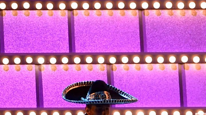 Singers Miguel (L) and Natalia Lafourcade perform onstage during the 90th Annual Academy Awards at the Dolby Theatre. Photo by Kevin Winter/Getty Images