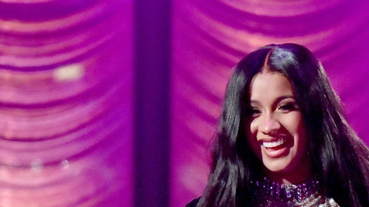 Cardi B performs onstage during the Warner Music Group Pre-Grammy Party in association with V Magazine. Photo by Mike Coppola/Getty Images for Warner Music Group