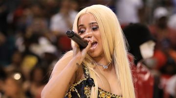 Cardi B performs during the BIG3 three on three basketball league championship in Las Vegas, Nevada. Photo by Sean M. Haffey/BIG3/Getty Images