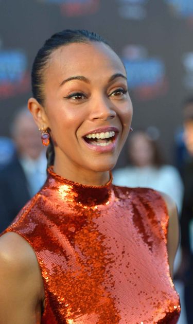 Actor Zoe Saldana at The World Premiere of Marvel Studios' 'Guardians of the Galaxy Vol. 2.' Photo by Charley Gallay/Getty Images for Disney