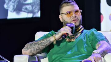 Farruko speaks at the Billboard Latin Conference 2017 at Ritz Carlton South Beach on April 26, 2017 in Miami Beach, Florida. Photo by Gustavo Caballero/Getty Images for Billboard