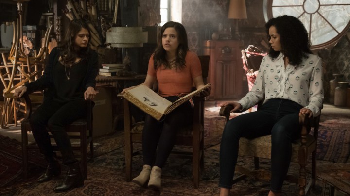 Melonie Diaz as Mel Vera, Sarah Jeffery as Maggie Vera and Madeleine Mantock as Macy Vaughn in 'Charmed.' Photo by Katie Yu. Courtesy of The CW