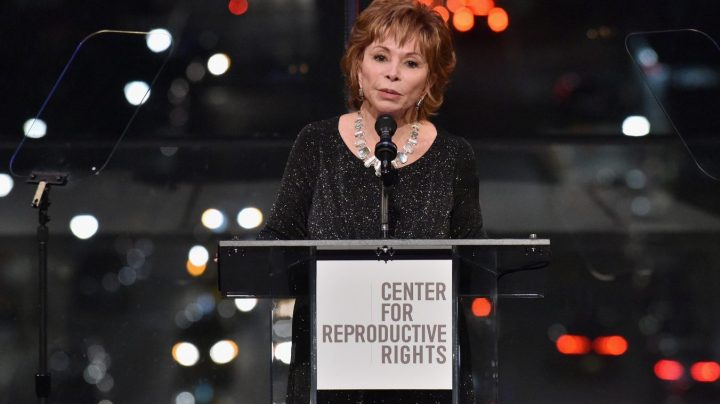 Isabel Allende speaks onstage at The Center for Reproductive Rights 2016 Gala on October 25, 2016. Photo by Bryan Bedder/Getty Images for Center For Reproductive Rights