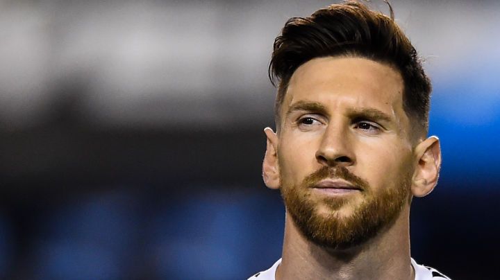 Lionel Messi before a friendly match between Argentina and Haiti on May 29, 2018. (Photo by Marcelo Endelli/Getty Images)
