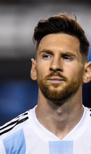 Lionel Messi before a friendly match between Argentina and Haiti on May 29, 2018. (Photo by Marcelo Endelli/Getty Images)