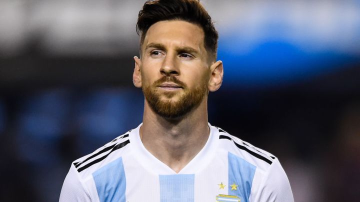 Lionel Messi before a friendly match between Argentina and Haiti on May 29, 2018. (Photo by Marcelo Endelli/Getty Images)
