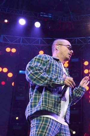 J Balvin and Bad Bunny perform onstage during Calibash Los Angeles 2018 at Staples Center on January 20, 2018 in Los Angeles, California. Photo by Kevin Winter/Getty Images