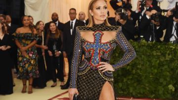 Jennifer Lopez attends the Heavenly Bodies: Fashion & The Catholic Imagination Costume Institute Gala at The Metropolitan Museum of Art on May 7, 2018 in New York City. Photo by Jamie McCarthy/Getty Images