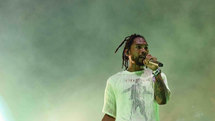 Miguel performs onstage during the 2018 Coachella Valley Music And Arts Festival. Photo by Kevin Winter/Getty Images for Coachella