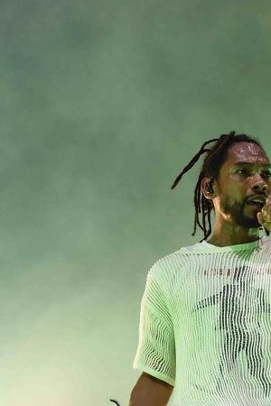 Miguel performs onstage during the 2018 Coachella Valley Music And Arts Festival. Photo by Kevin Winter/Getty Images for Coachella