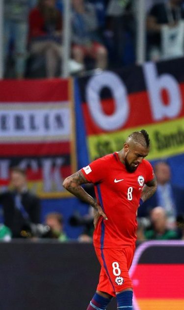 Arturo Vidal of Chile shows dejection after the FIFA Confederations Cup Russia 2017 Final. (Photo by Buda Mendes/Getty Images)
