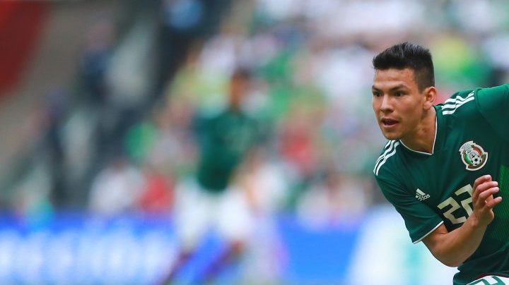 Hirving Lozano at the Mexico v Scotland International Friendly on June 2, 2018. (Photo by Hector Vivas/Getty Images)