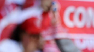A Peru fan at the 2018 FIFA World Cup Russia. (Photo by Elsa/Getty Images)