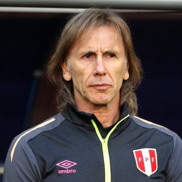 Ricardo Gareca, Head coach of Peru. (Photo by Elsa/Getty Images)
