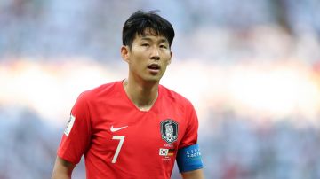 Son Heung-Ming of South Korea during the 2018 FIFA World Cup match against Germany. (Photo by Catherine Ivill/Getty Images)