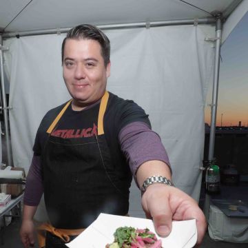 Chef Katsuji Tanabe of Mexikosher attends Rooftop "Chopped" during the Food Network & Cooking Channel New York City Wine & Food Festival.  Photo by Cindy Ord/Getty Images for NYCWFF