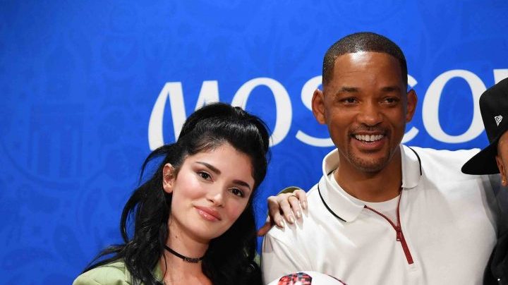 Era Istrefi, Will Smith and Nicky Jam pose at a closing ceremony press conference during the 2018 FIFA World Cup at Luzhniki Stadium on July 13, 2018 in Moscow, Russia. Photo by Dan Mullan/Getty Images