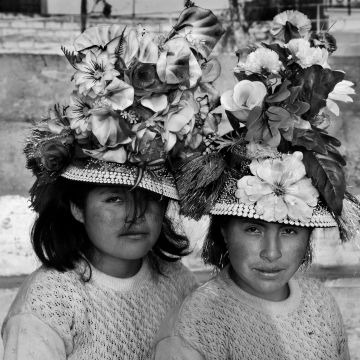 Two girls from Huancavelica stand for a portrait during the International Festival of Street
Theater in La Balanza (Fiteca), Comas. Lima, Peru, 2015. © Sharon Castellanos / VII Mentor Program