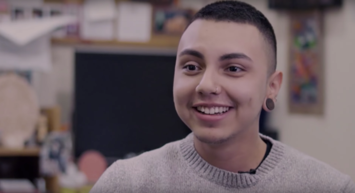 Screen shot of Mateo in PBS' 'First Person'