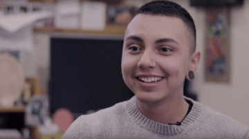 Screen shot of Mateo in PBS' 'First Person'