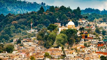 Skyline of San Cristobal de las Casas in Chiapas, Mexico.