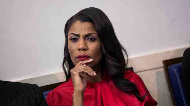 Director of Communications for the White House Public Liaison Office Omarosa Manigault listens during the daily press briefing at the White House. Photo by Drew Angerer/Getty Images