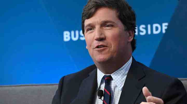 Tucker Carlson, host of "Tucker Carlson Tonight" speaks onstage at IGNITION: Future of Media. Photo by Roy Rochlin/Getty Images