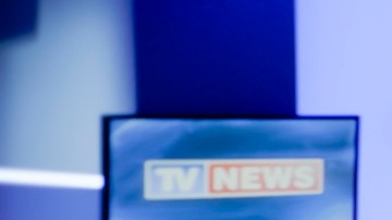 Interior of news studio. Photo by Simonkr for E+/Getty