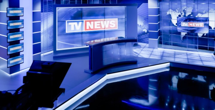 Interior of news studio. Photo by Simonkr for E+/Getty