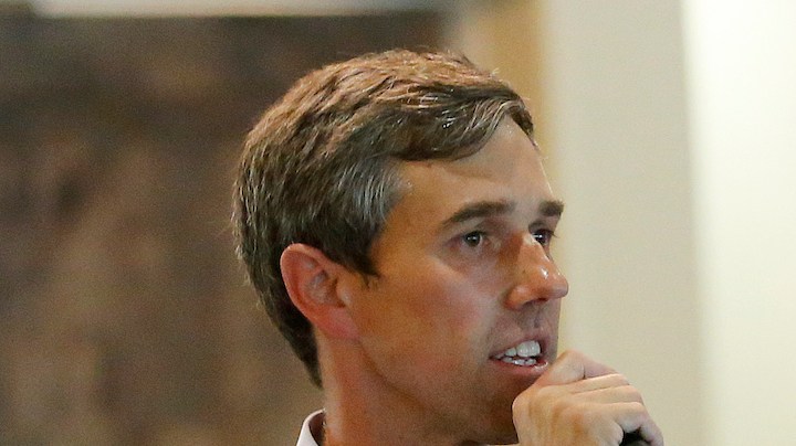 U.S. Rep Beto O'Rourke of El Paso speaks during a town hall meeting. Photo by Chris Covatta/Getty Images