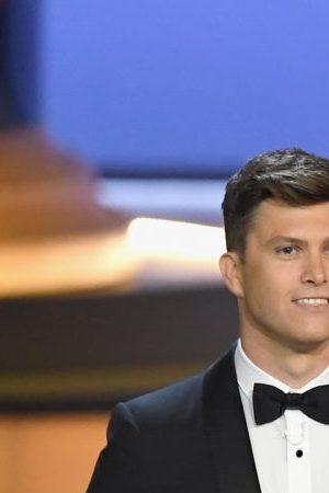 Colin Jost (L) and Michael Che speak onstage during 70th Emmy Awards on September 17, 2018 in Los Angeles, California. Photo by Kevin Winter/Getty Images