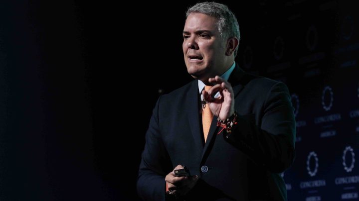 Ivan Duque Marquez, President-elect, Republic of Colombia, speaks during Keynote Address as part of the 2018 Concordia Americas Summit day 2 at Agora Bogota Convention Center on July 17, 2018 in Bogota, Colombia. Photo by Ivan Valencia/Getty Images