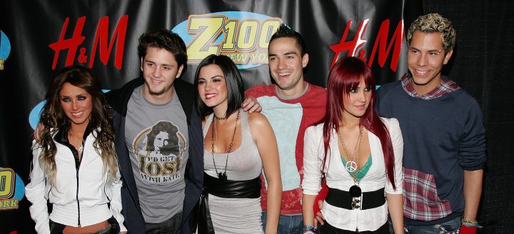 Anahi Puente, Christopher Uckermann, Maite Perroni, Alfonso Herrera, Dulce Maria and Christian Chavez of RBD at Z100's Jingle Ball. Photo by Bryan Bedder/Getty Images