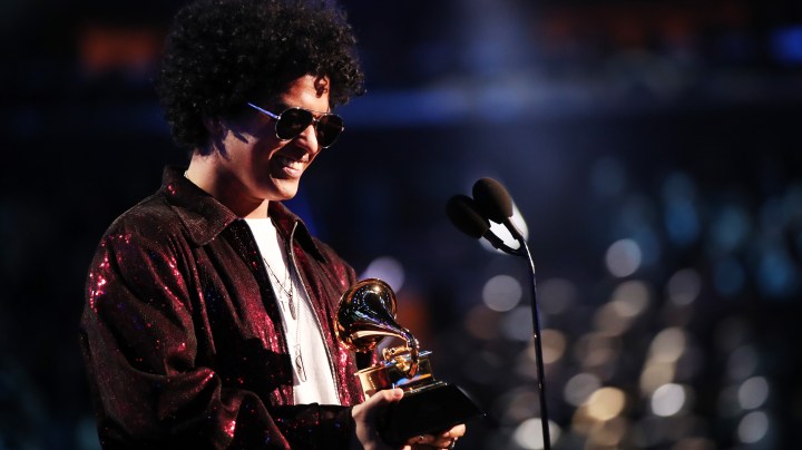 Recording artist Bruno Mars accepts Album of the Year for '24K Magic' onstage during the 60th Annual GRAMMY Awards at Madison Square Garden on January 28, 2018 in New York City. Photo by Christopher Polk/Getty Images for NARAS