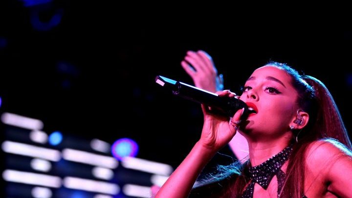 Ariana Grande performs onstage during the 2018 iHeartRadio Wango Tango by AT&T at Banc of California Stadium. Photo by Rich Polk/Getty Images for iHeartMedia