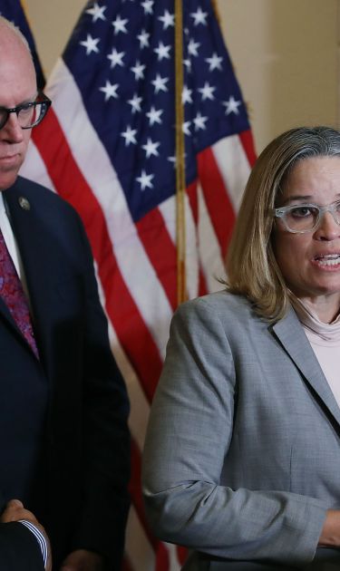 Carmen Yulin Cruz, Mayor of San Juan Puerto Rico, speaks to the media after meeting with the House Democratic Caucus about the current situation in Puerto Rico, on Capitol Hill November 1, 2017.  Photo by Mark Wilson/Getty Images