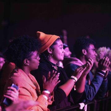 Spectators at Saffron Rails during Red Bull Music Festival in Chicago, IL on November 11, 2018. Photo by Pooneh Ghana / Red Bull Content Pool