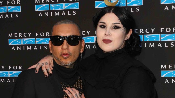 Author Leafar Seyer (L) and TV Personality Kat Von D (R) attend the Mercy For Animals Presents Hidden Heroes Gala 2018 at Vibiana on September 15, 2018 in Los Angeles, California. Photo by Paul Archuleta/Getty Images