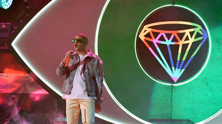 Bad Bunny performs onstage during the 19th annual Latin GRAMMY Awards. Photo by Ethan Miller/Getty Images for LARAS