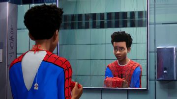 Miles Morales (Shameik Moore) in 'Spider-Man: Into the Spider-Verse.' Courtesy of Sony Pictures Entertainment