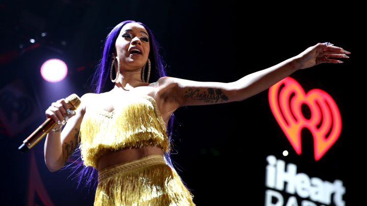 Cardi B performs onstage during 102.7 KIIS FM's Jingle Ball 2018. Photo by Rich Fury/Getty Images for iHeartMedia