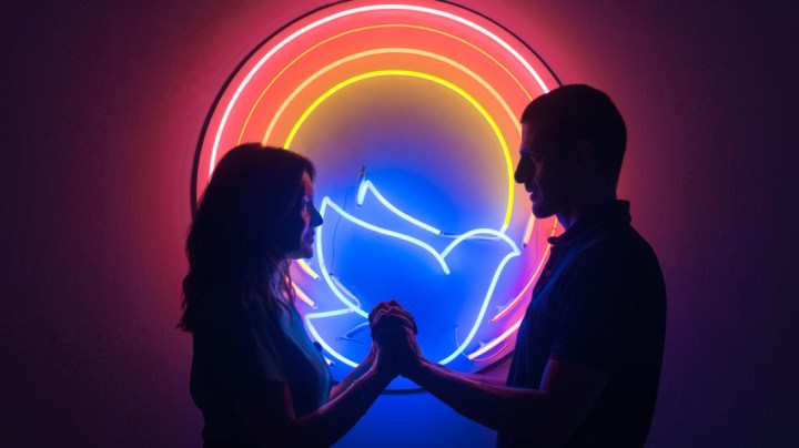 Dira Paes and Julio Machado appear in Divine Love by Gabriel Mascaro, an official selection of the World Cinema Dramatic Competition at the 2019 Sundance Film Festival. Courtesy of Sundance Institute | photo by Gabriel Mascaro.