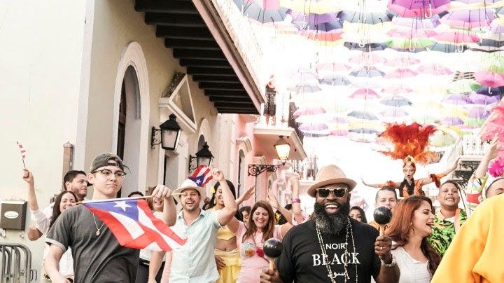 Tariq "Black Thought" Trotter, musical guest Bad Bunny, host Jimmy Fallon, and Ahmir "Questlove" Thompson during a performance of "Mia" by Bad Bunny on January 15, 2019. Photo by Andrew Lipovsky/NBC. Courtesy of Acoustyle Communications