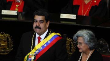 President of Venezuela Nicolás Maduro looks on before talking to judges and members of the Supreme Justice Tribunal on its annual opening day of sessions on January 24 in Caracas, Venezuela. Photo by Getty Images/Getty Images