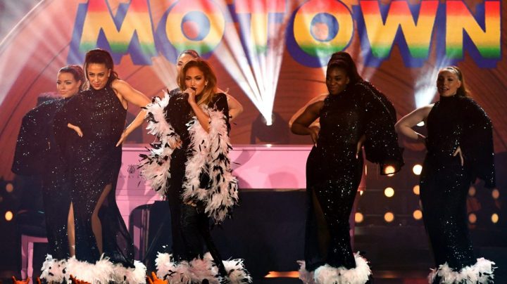 Jennifer Lopez performs onstage during the 61st Annual GRAMMY Awards at Staples Center on February 10, 2019 in Los Angeles, California. Photo by Kevin Winter/Getty Images for The Recording Academy